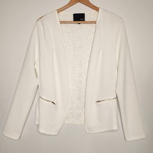 Kaii White Lace Back Blazer Jacket